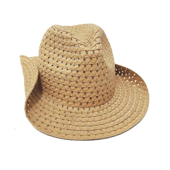 Coastal Cowgirl Mesh Woven Natural Color Hat - Picture 3 of 7